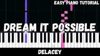 Delacey  Dream It Possible Easy Piano Tutorial [upl. by Samy]