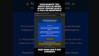 🚨 Cuidado com Golpes por Email dos Correios 📧 correios golpe scam [upl. by Anibor]