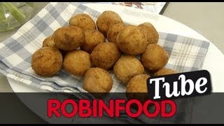 ROBINFOOD  Mejillones quotaliñaosquot  Croquetas de marisco [upl. by Eetnuahs]