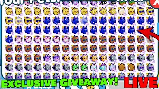 🔴 FREE Exclusive Giveaways amp Huge Pet Giveaways Doodle World Update Pet Simulator X Live [upl. by Fogg]