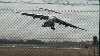 Ilyushin IL76 Take Off With Wing Wave Goodbye 2x Su27 Radom EPRA HD [upl. by Zennas]