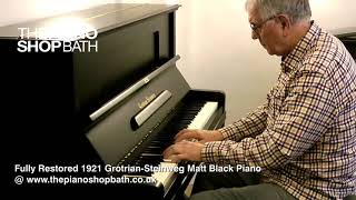 Fully Restored 1921 GrotrianSteinweg 120 Matt Black Upright Piano  The Piano Shop Bath [upl. by Ayian]