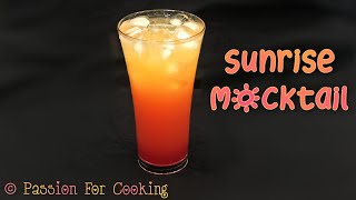 Sunrise Mocktail 🌞with 3 ingredients  Beautiful mocktail  refreshing orange drink for hot summer [upl. by Becca]