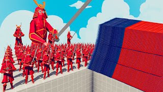 100x SAMURAI  3x GIANT vs EVERY GOD  Totally Accurate Battle Simulator TABS [upl. by Noned]