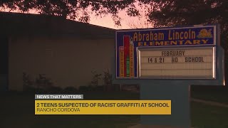 Officials 2 teens behind racist graffiti found at Rancho Cordova elementary school [upl. by Aierdna]