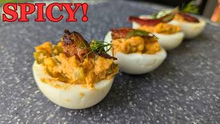 Easy Spicy Deviled eggs with Bacon [upl. by Janey699]