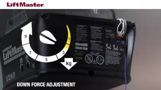 How to Adjust Force on a LiftMaster Garage Door Opener with Manual Adjustment Controls [upl. by Spring]