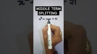 Algebraic expressions Middle term splitting ytshorts viralvideos viralshortsviralviral [upl. by Mauro]