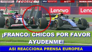 🔥 ASI REACCIONA PRENSA EUROPEA a CARRERA de FRANCO COLAPINTO GP MEXICO FORMULA 1 [upl. by Herv]