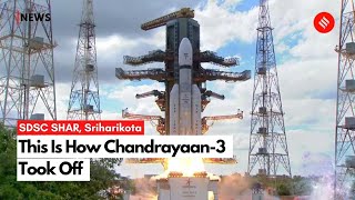 How Chandrayaan3 Took Off From Sriharikota  Chandrayaan 3 Launch Video  ISRO Moon Mission [upl. by Tfat754]