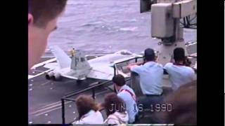 2 USS Midway Flight Ops 1990 [upl. by Evita]