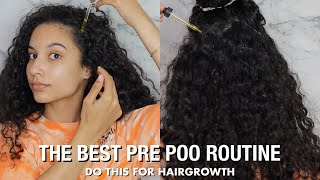 The Best Pre Poo Routine for Curly Hair Growth  Moisture Retention [upl. by Akehsat832]