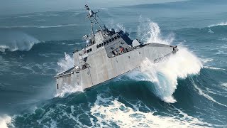 Why TERRIFYING WAVES Cant Sink US Navys 500M Combat Ship in Rough Seas [upl. by Maybelle]