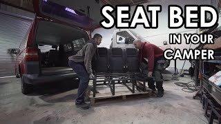 HOW TO PROFESSIONALLY INSTALL A SEAT BED IN YOUR CAMPER RIB 130 Slider [upl. by Dilahk78]