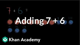 Adding 7  6  Addition and subtraction within 20  Early Math  Khan Academy [upl. by Iznyl444]