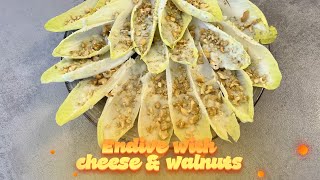 Endive with Blue Cheese amp Nuts  Perfect combination of flavours  You MUST to try that salad [upl. by Strader]