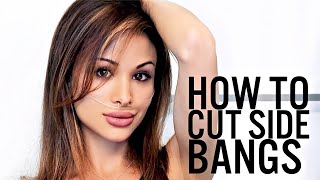 How To Cut Side Bangs In Less Than 1 Minute DIY [upl. by Nafis]