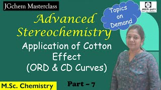 Application of Cotton Effect ORD curves CD curves Cotton Effect Advance Stereochemistry MSc [upl. by Hamehseer]