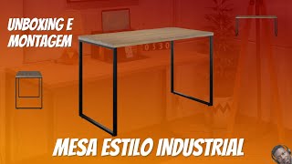 MINHA NOVA MESA GAMER  Escrivaninha Eled Brasil Escritório Industrial Vintage MDP [upl. by Ophelia585]