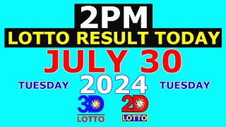 Lotto Result Today 2pm July 30 2024 PCSO [upl. by Tinaret735]