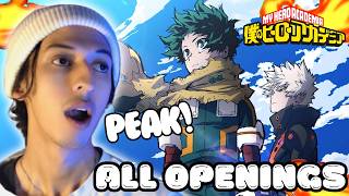 FIRST TIME Reacting to MY HERO ACADEMIA OPENINGS 113 [upl. by Labotsirhc]