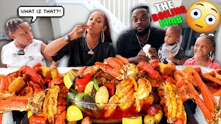 HUGE 500 SPICY SEAFOOD BOIL MUKBANG quotThe Boiling Crabquot QUEEN BEAST FAMILY MUKBANG [upl. by Connel]