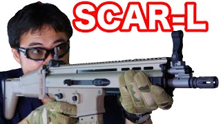 【WE】FN SCARL タンカラー ガスブローバック マシンガン 【マック堺のレビュー動画】385 [upl. by Yenaiv]