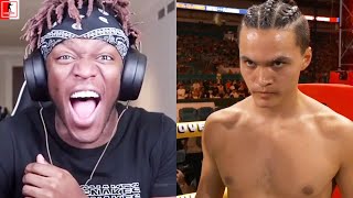 KSI REACTS TO FAZE JARVIS KNOCKING OUT MICHAEL LE [upl. by Otinauj556]