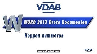 Word2013GroteDocumenten22KoppenNummeren [upl. by Juetta]