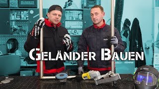 Edelstahl Geländer schweißen Tutorial  schleifen polieren reinigen [upl. by Tnarud861]