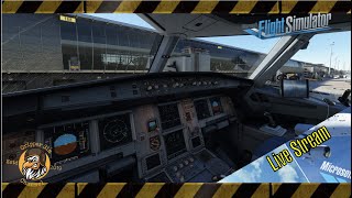 MS Flight Simulator EBBR Brussels to EGGP Liverpool Fenix A320 LIVE  Real World Weather [upl. by Daryl]