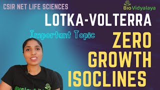 Lotka Volterra Model Zero Growth Isoclines  Important Topic from Ecology english ecology [upl. by Assiled]