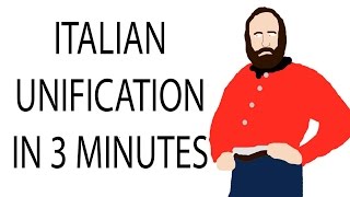 Italian Unification  3 Minute History [upl. by Suoivatco]