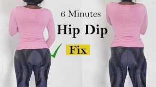 6 Minutes WIDER HIPS Workout to fix hip dips how to fix hip dip At home [upl. by Edra]