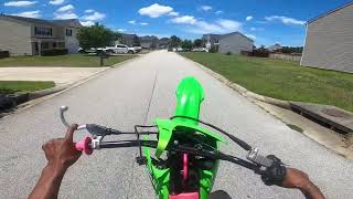 Kx112 Chasing Wheelies Through The Suburbs [upl. by Ellinger]