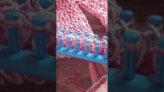 rectangle loom knitting scarf shorts knitting loom [upl. by Groscr]