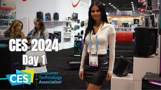 CES 2024 Las Vegas Exhibitor Booth tours and highlights in 4K Day 1 [upl. by Ruenhcs]