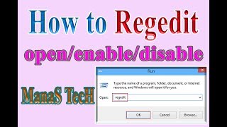 How to runopenenabledisable Regedit  gpeditmsc [upl. by Ogir478]