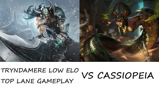 TRYNDAMERE LOW ELO TOP LANE GAMEPLAYvs CassiopeiaThe dive with level 6 advantage and jg diff [upl. by Hilda651]