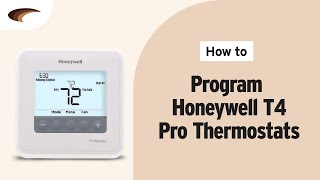 How to Program Honeywell T4 Pro thermostats [upl. by Neelahs]