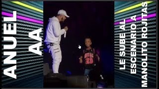 ANUEL AA LE SUBE AL ESCENARIO A MANOLITO ROJITAS EN LIMA PERU [upl. by Ahsenot]