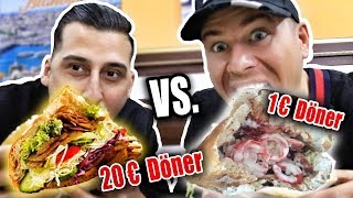 1€ Döner Vs 20€ Döner Der große DönerTest 🥙 [upl. by Trixi]