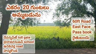 Agriculture land for sale in Hanamkonda 324 komatipally thanda 15 acre East face [upl. by Euqirdor]