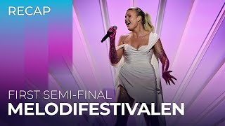 Melodifestivalen 2024 Sweden  First SemiFinal  RECAP [upl. by Modnarb]