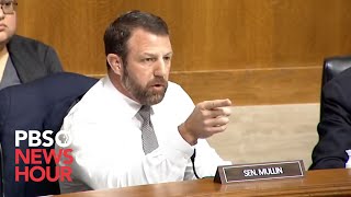 WATCH Oklahoma senator challenges Teamsters president to a fight during Senate hearing [upl. by Bander]