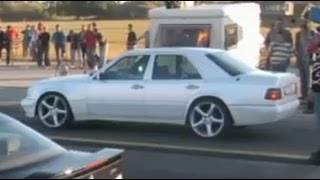 BMW E36 M3 Vs Mercedes E500 Drag Race [upl. by Atinaj]