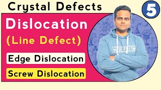 Dislocation in Crystals  Line Defect In Crystals  Types Of Dislocation  Crystal Defects [upl. by Tanhya]