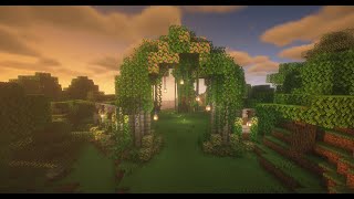 Minecraft How to build Cottagecore Arch for your Fairy Themed Server 🧚 🌸🍄 [upl. by Yelha]