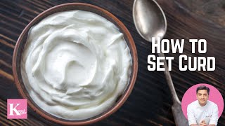 How to make set Curd at home Perfectly  कैसे दही जमाए मार्केट जैसा जमाना Kunal Kapur Recipes [upl. by Attehcram]