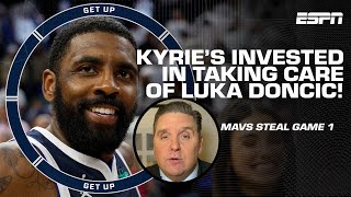 Kyrie Irvings support for Luka Doncic was CRITICAL in Game 1 vs Wolves  Brian Windhorst  Get Up [upl. by Noicnecsa404]